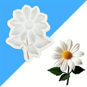 Resim Papatya Çiçeği Silikon Fondant Kalıbı - Gıda Sınıfı, Toksik Olmayan, Kek Süslemeleri, Şeker Sanatı, Pişirme Gereklilikleri Yapmak İçin Mükemmel | Dekoratif Çiçek Kalıbı | Detaylı İmpressionlar, Silikon Pişirme Kalıpları 