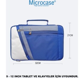 Resim Microcase Xiaomi Redmi Pad Pro 12 Inch Tabletler Için Omuz Askılı El Tutacaklı Universal Sleeve Taşıma Çantası AL4346 Lacivert Krem Gri 