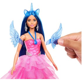 Resim Barbie Mavi Saçlı Prenses Bebek HRR16 