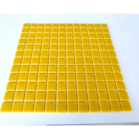 Resim MozaiKristaL Yaşam Alanlarının Tüm Yüzeyleri Için Cam Mozaik. Renk: Sarı. Cam Ölçüsü: 25X25 Mm. File Ölçüsü: 31.5X31.5 Cm. ( 1 Kutu = 10 File Karo = 1 M2 Fiyatıdır. ) 