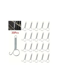 Resim Xuweiwei 30 Adet Paslanmaz Çelik Yaylı Kanca - Kilitli, Tek Elle Kullanım, Kafes Aksesuarları 