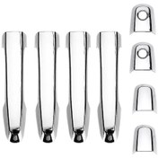 Resim Symbee Mitsubishi L200 Triton 2006-2014 Pikap İçin Chrome Kapaklı Dışarıdaki Kapı Kolu Aksesuarı - 8 Adet Abs Malzeme, Kolay Kurulum 