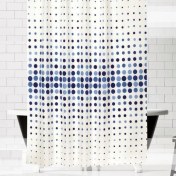 Resim Evdy Banyo Perdesi 4961 Mavi Çift Kanat 