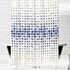 Resim Evdy Banyo Perdesi 4961 Mavi Çift Kanat 