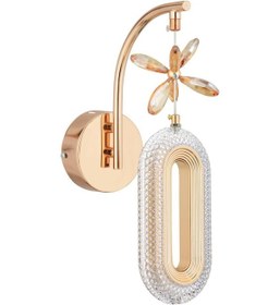 Resim İstanbul Avize Alfa Tekli Gold Kristal Taşlı Aplik 