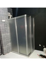 Resim Nokta Duşakabin 120 x 90 Teknesiz Mika Camlı Paslanmaz Alüminyum Profilli Dikdörtgen Duşakabin Şeffaf 