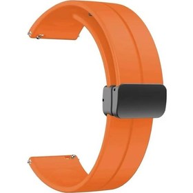 Resim Adige Vestel Uyumlu Akıllı Saat 2 Kordon Kayış D-buckle Mıknatıslı Silikon 22/jku 