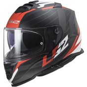 Resim Demiratlilar Ls2 Storm Nerve Mat Siyah-Kirmizi Fullface Motosiklet Kaski 