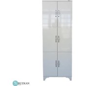 Resim % 100 Mdflam Çok Amaçlı Kiler,Balkon,Banyo 6 Kapaklı Dolap 