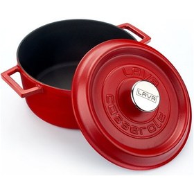 Resim Lava Döküm Demir Spring Tencere Trendy Kapak Çap 24 CM Mat 