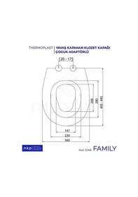 Resim Family C Model Çift Kullanımlı Klozet Kapağı Küçük&büyük Çocuk Ad 