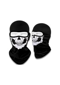 Resim Forte Gt Kuru Kafa Balaklava - Ghost Maske Siyah Beyaz 