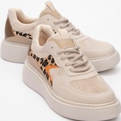 Resim Drea Bej Desenli Kadın Günlük Sneakers Bej 
