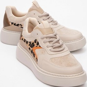 Resim Drea Bej Desenli Kadın Günlük Sneakers Bej 