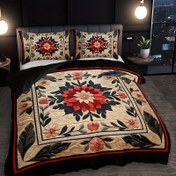 Resim 2/3 Adet Zarif Şakayık Çiçek Desenli Nevresim Takımı - 1 Yorgan Kılıfı + 1/2 Yastık Kılıfı, Dört Mevsimler İçin Yüksek Çözünürlüklü Baskılı Ev ve Yurt Çarşaf Seti 