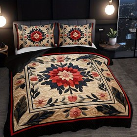 Resim 2/3 Adet Zarif Şakayık Çiçek Desenli Nevresim Takımı - 1 Yorgan Kılıfı + 1/2 Yastık Kılıfı, Dört Mevsimler İçin Yüksek Çözünürlüklü Baskılı Ev ve Yurt Çarşaf Seti 