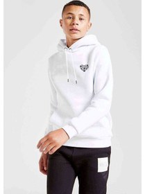 Resim Tshirthane Oha Baskılı Unisex Çocuk Kapüşonlu Beyaz Sweatshirt 