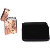 Resim Hunter Titu Market Model Full Metal Bronz Renk Desenli Yandan Çakmak 