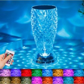 Resim By Nevser Balık Süzgeç Model Usb Şarjlı Kumandalı 16farklı Işık Modlu Masa Üstü Kristal Akrilik Led Renkli 