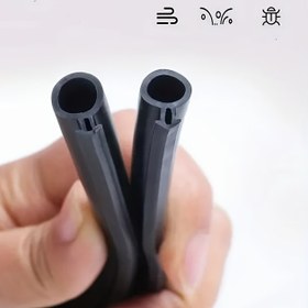 Resim PVC Çelik Kapılar ve Pencereler için Sentetik Kauçuk Sızdırmazlık Şeridi, Kanatlı Pencereler için Toz Geçirmez Rüzgar Geçirmez Yuva Sızdırmazlık Şeridi, 6m Uzunluk (236,22 İnç) Hava Koşullarına Dayanıklı Sızdırmazlık Donanımı 