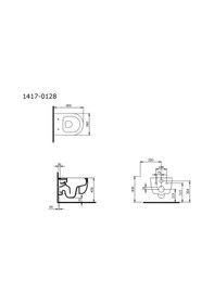 Resim BOCCHİ 1417-002-0128 V-TONDO KISA RIMLESS KLOZET VE KPK M BEYAZ 