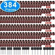 Resim Tırnak Matkap Uçları, Döner Aletler ve Aksesuarlar Kiti için 384 Parça Monteli Zımpara Kağıdı Rulosu Seti ile Alüminyum Oksit Zımparalama 