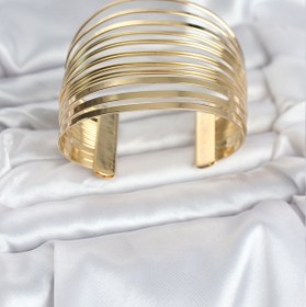Resim BURCU MODA Gold Renk Pirinç Kaburga Model Kadın Bileklik 