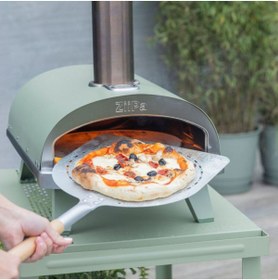 Resim ZIIPA Eva Delikli Alüminyum Pizza Küreği Kayın Saplı 