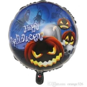 Resim Happy Halloween Balkabağı Folyo Balon 18 Inç 