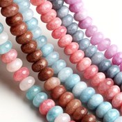 Resim Yaklaşık 70 adet 5x8mm Doğal Taş Akvaryum Angelite Abacus Boncukları Gevşek Aralıklı Boncuklar Takı Yapımı DIY Moda Bileklik Kolye Kadın Gif 