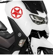 Resim Deeb Army Yamaha Nmax Yıldız Sticker Etiket Mat Kırmızı 2 Adet 