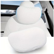 Resim Gateesat 1 Adet Ergonomik Araç Boyun Yastığı Beyaz Kumaş Sevgililer Günü Hediyesi Tesla 3 Y X S 