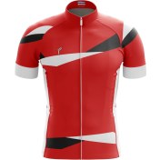 Resim Freysport Braid Bisiklet Forması - Kısa Kollu Kırmızı - Beyaz 