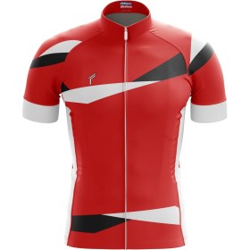 Resim Freysport Braid Bisiklet Forması - Kısa Kollu Kırmızı - Beyaz 