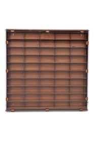 Resim Woodbu Şeffaf Kapaklı Ahşap Ceviz Hobi Araba Rafı 50 Araçlık 