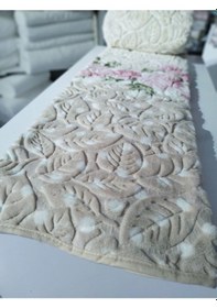 Resim Aksu Tek Kişilik Vizon Battaniye Antibakteriyel Pembe Bej 