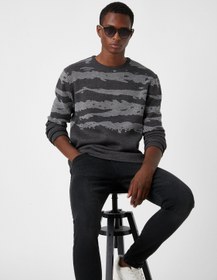 Resim Kamuflaj Baskılı Kazak Bisiklet Yaka 