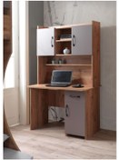 Resim Genç Odası Kitaplıklı Dolaplı Çalışma Masası Rio 110x60x177cm 
