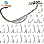 Resim HQZOOMEE 20 Adet Premium Ağırlıklı Swimbait Kancaları Twist Lock ile - Yumuşak Solucan Balıkçılığı için Çok Yönlü Jig Başlıkları, Boyutlar 1/0'dan 5/0'a 