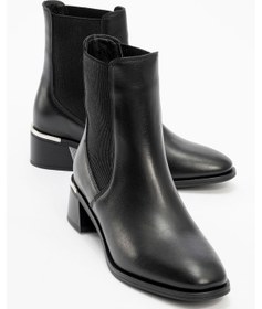 Resim Luvi Shoes Neiva Siyah Cilt Hakiki Deri Kadın Chelsea Bot Siyah-Cilt 