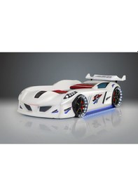 Resim Setaymobilya Arabalı Yatak , Jaguar Ful Led, Beyaz , Setay 