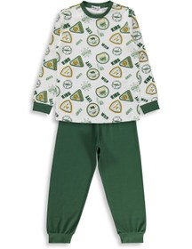 Resim Civil Boys Kids Armalar Baskılı 6-9 Yaş Pijama Takımı - Yeşil - Soft Yeşil / 7-8 Yaş 