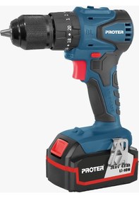 Resim Proter PST 544 BL 20 V 4 Ah Çift Akülü Darbeli Kömürsüz Şarjlı Matkap 