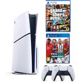 Resim Playstation 5 Slim Cd + 2. Ps5 Kol + Pes 2021 + GTA 5 (İthalatçı Garantili) 
