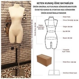 Resim 38 Beden Keten Kumaş Pantolon Giyebilen Terzi Mankeni 