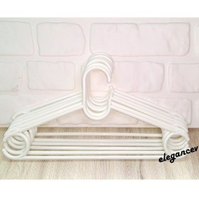 Resim Sert Plastik Elbise Askısı Beyaz Renk 12-18-24 Adet Seçeneği 24 Adet 