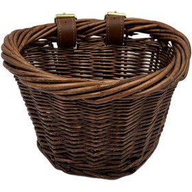 Resim Trendbisiklet BİSİKLET ÖRME HASIR SEPET, PRATİK KAYIŞ BAĞLANTILI (12"-16" JANT) 