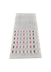 Resim Zehra Abla Halı Yeni El Dokuma Şaheser Ak Pamuklu Yörük Kilim 6284 