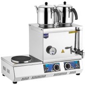 Resim Remta 30 Model Çift Demlikli Elektrikli Çay Kazanı -23 Lt.+Demlik 