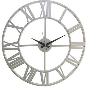 Resim Ferforje Duvar Saati Otantik 5510 S Gümüş 55Cm 3Boyutlu Sessiz Gümüş 